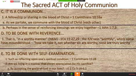 Communion Guidelines