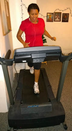 Vikki J Myers treadmill running Picture