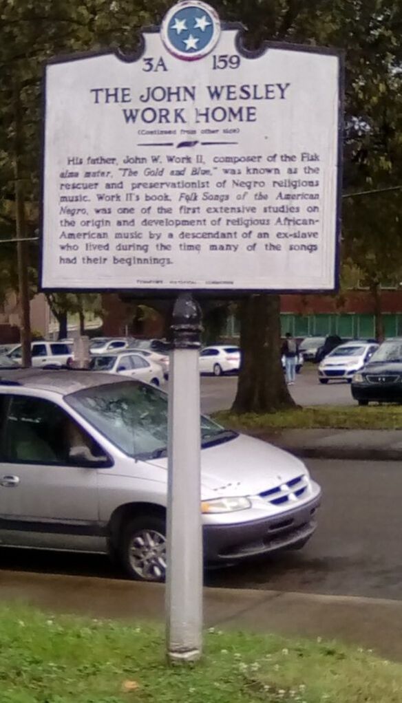 Historic marker of John Wesley Work's home. Picture